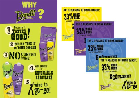 Bandit Wine Case Card and Shelftalkers